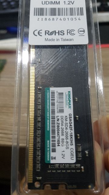 Ram pc Kingmax DDR4 8GB bus 2666 Mhz, new full box