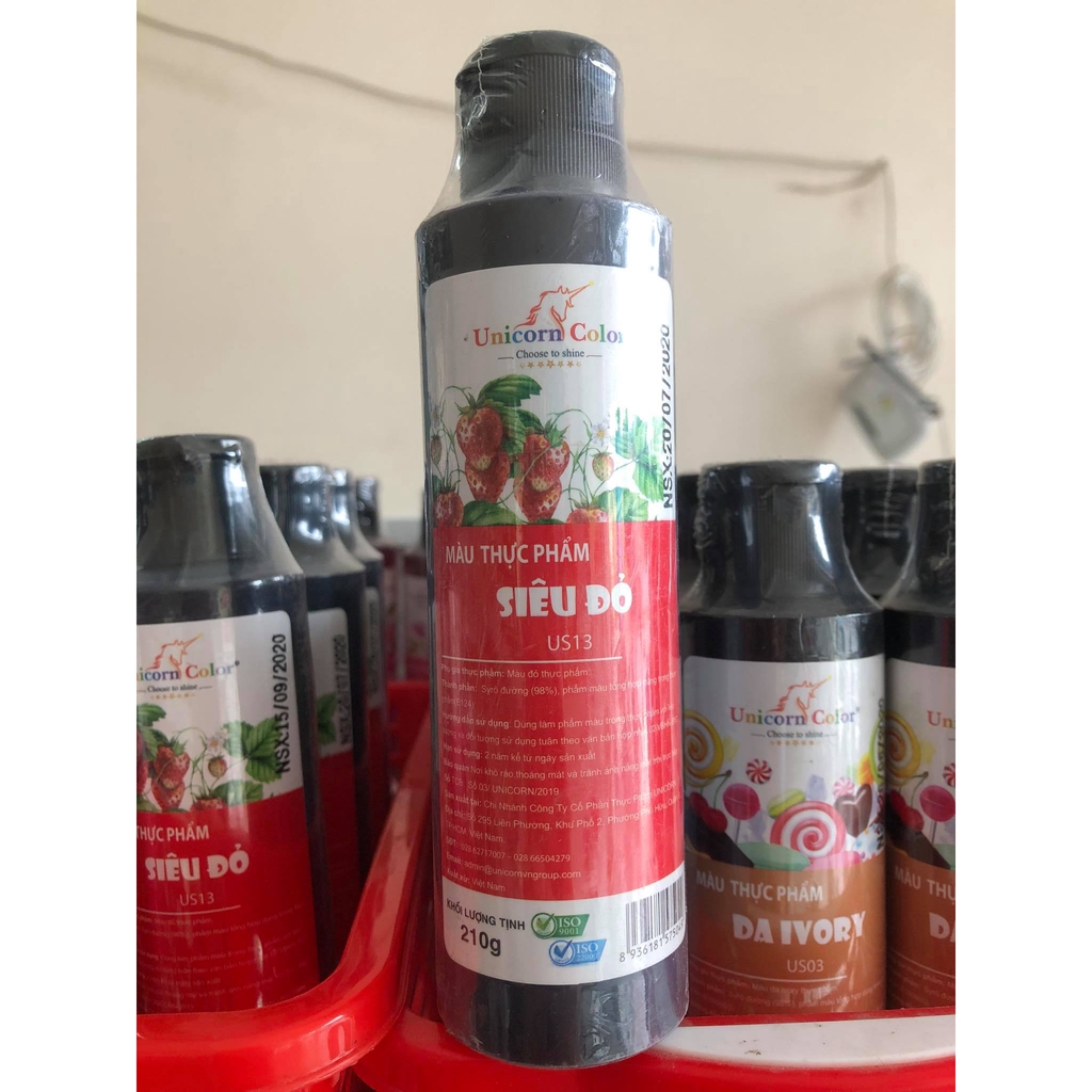 màu thực phẩm unicorn siêu đỏ