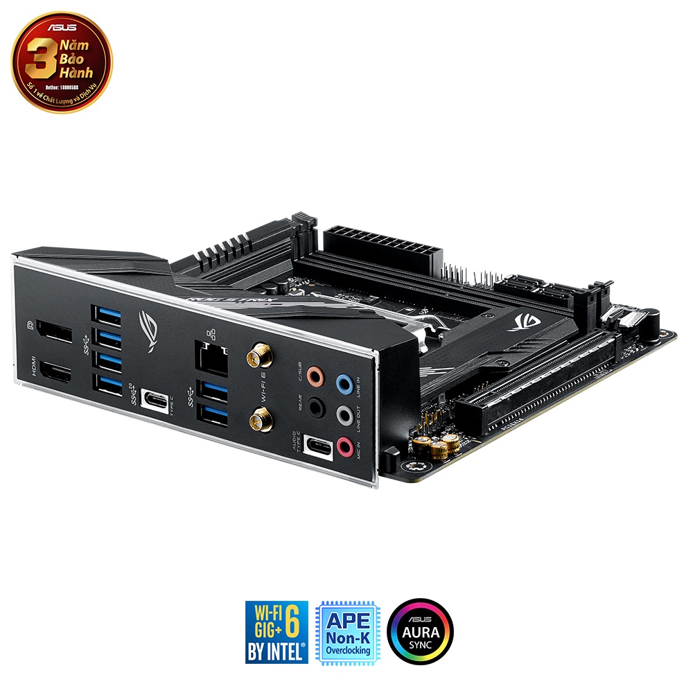Mainboard ASUS Rog Strix B460-I Gaming (Intel B460 | LGA 1200 | Mini ITX | 2 khe Ram DDR4)
