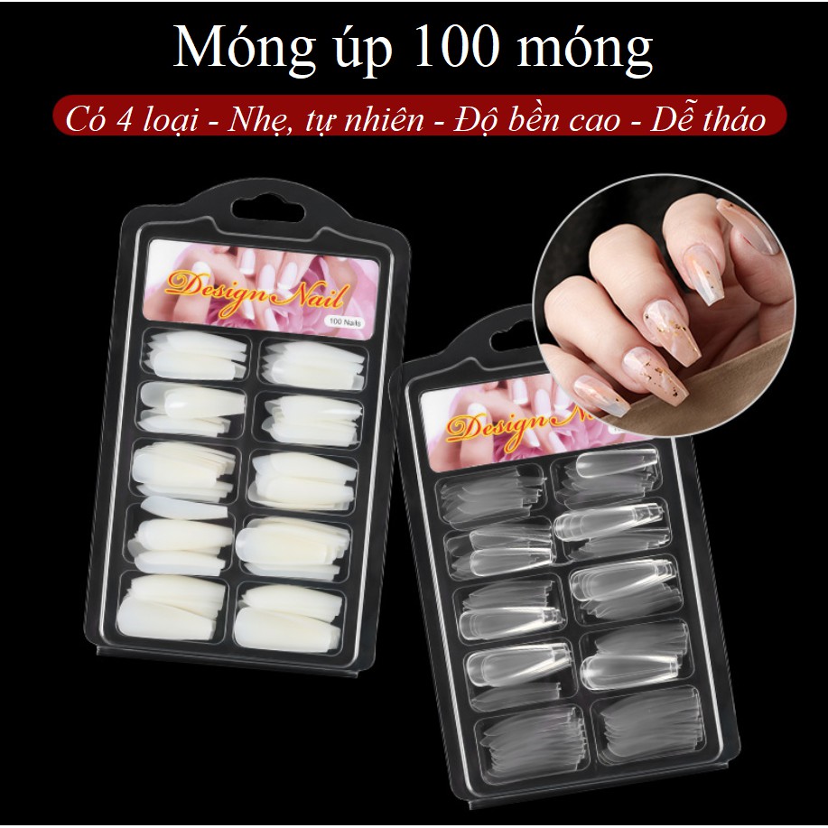 Hộp Móng Úp Giả 100 Móng | Phom Nhọn &amp; Phom Than