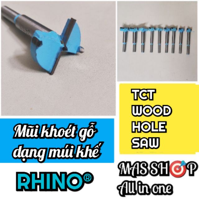 Mũi khoét gỗ dạng múi khế RHINO (chính hãng)