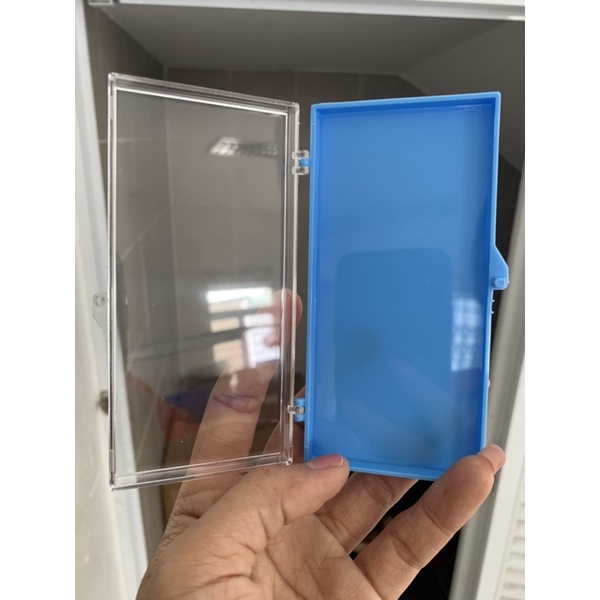 hộp Nhật màu xanh úp móng nail đựng mi fan 115x59x14.5