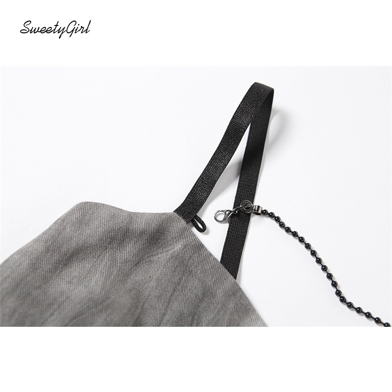 Áo Tank Top Dáng Ôm Hở Lưng Màu Tương Phản Thời Trang Cho Nữ