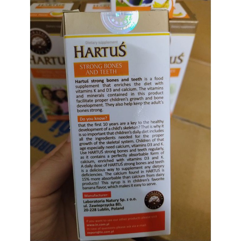 [chính hãng] HARTUS CANXI tăng chiều cao cho trẻ