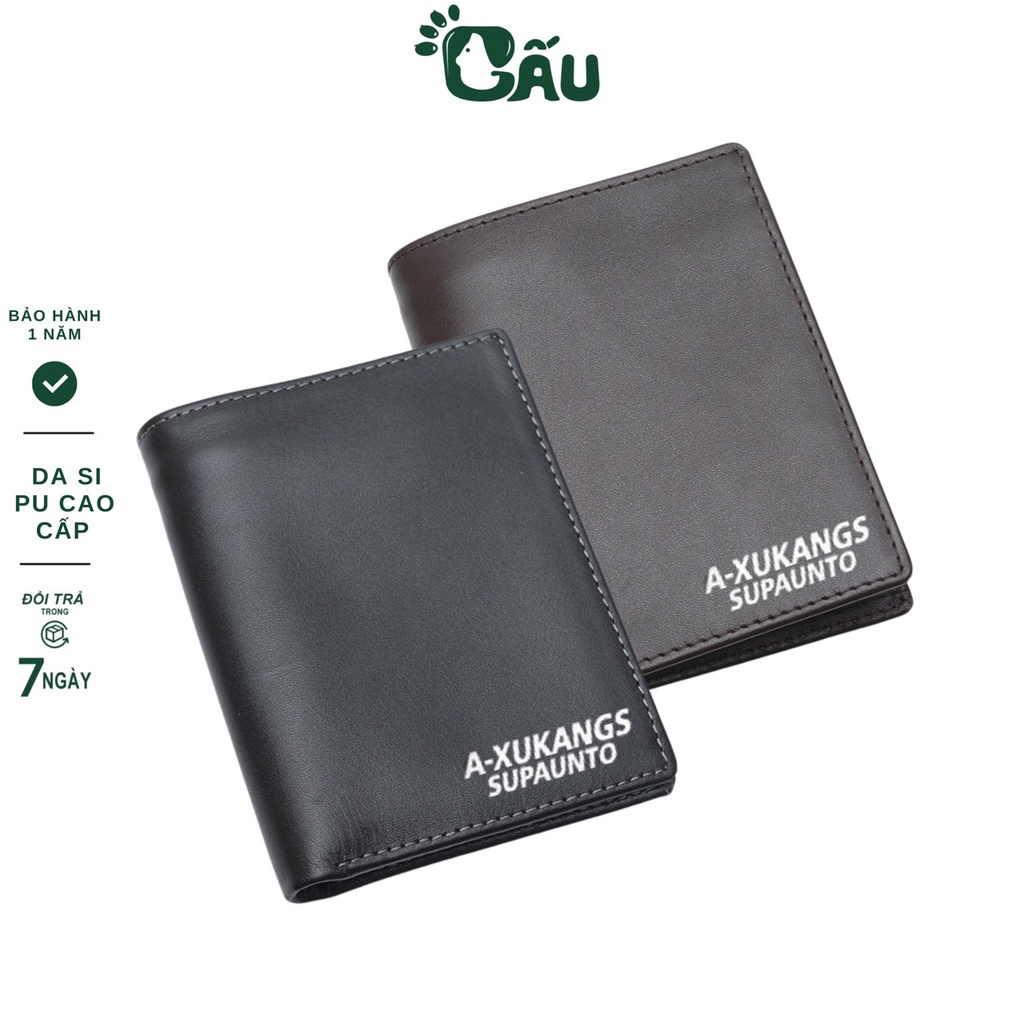 Ví nam Gấu 194 chất liệu da Si PU cao cấp nam mini sang chảnh - A-XUKANGS