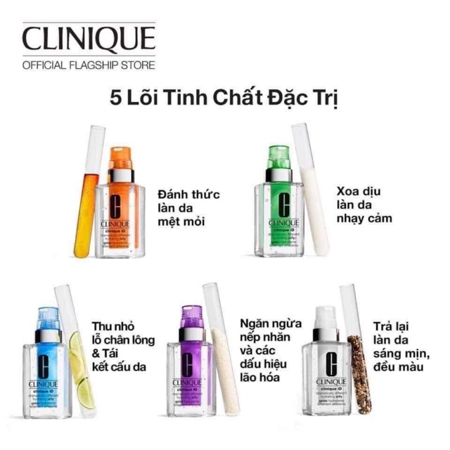 Gel Dưỡng Da Clinique ID Dramatically Different Hydrating Jelly 115ml + Tinh Chất Lõi Trắng Giúp Đều 10ml date 12/2021