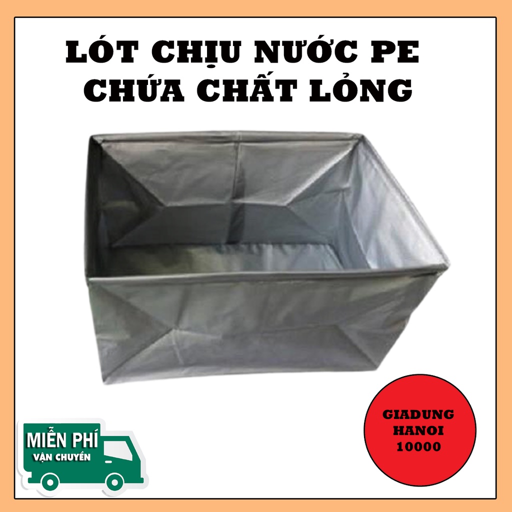 Lót chịu nước PE chứa chất lỏng phụ kiện thùng gấp gọn đa năng 33 lít 55 lít để cốp xe ô tô đi picpic gọn gàng