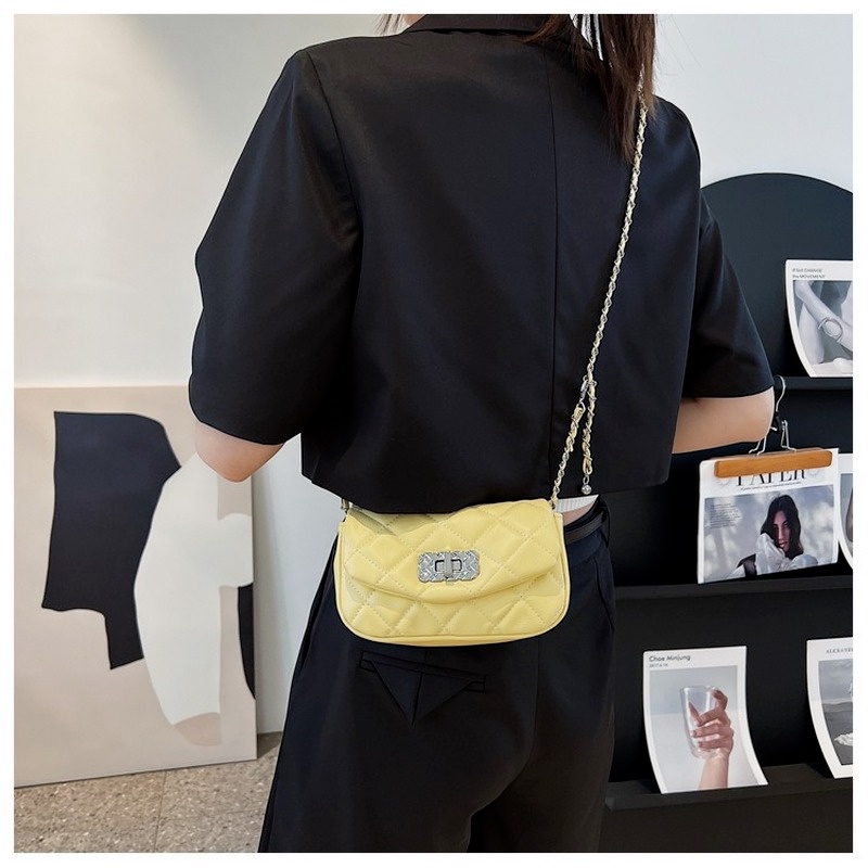 One Túi Đeo Chéo Vai Hình Vuông Đính Đá Thiết Kế Đơn Giản Thời Trang Mùa Hè NB00077 Cho Nữ