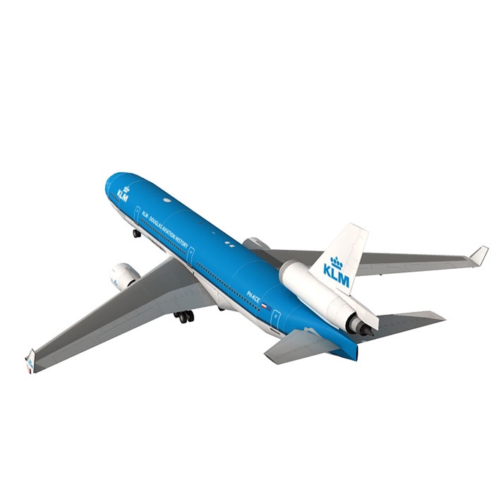 Mô hình giấy 3D máy bay KLM MD-11 tỉ lệ 1/100