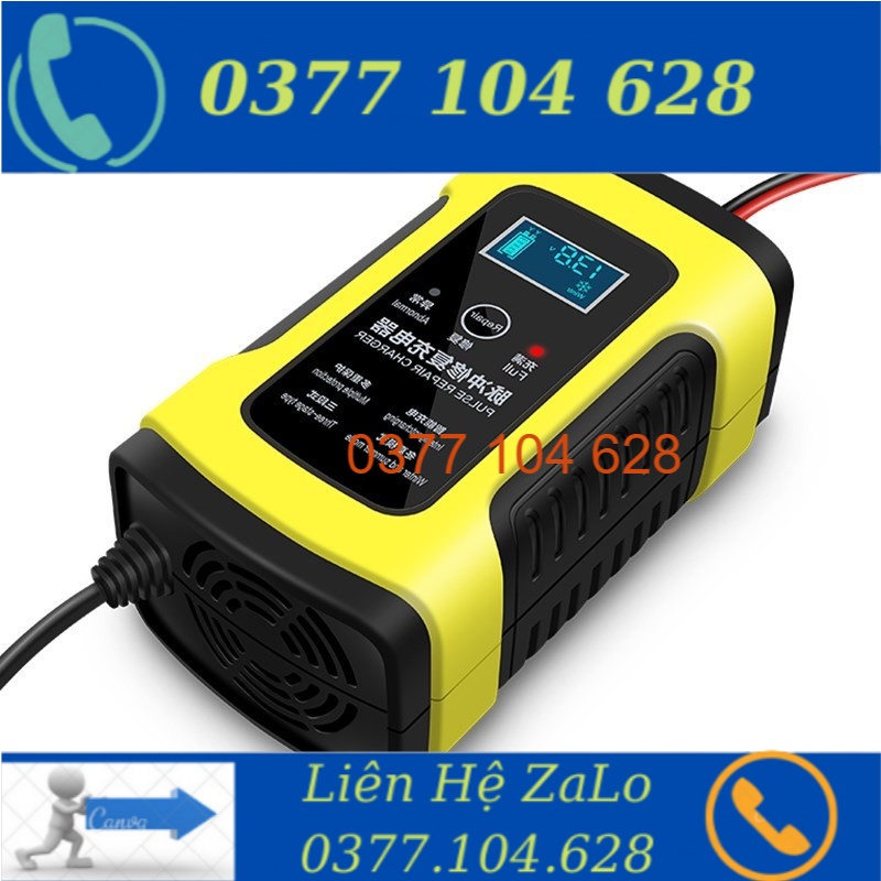 - Sạc bình ắc quy ô tô xe máy 12V 4Ah - 100Ah tự ngắt khi đầy chức năng bảo dưỡng phục hồi ắc quy bằng khử sunfat