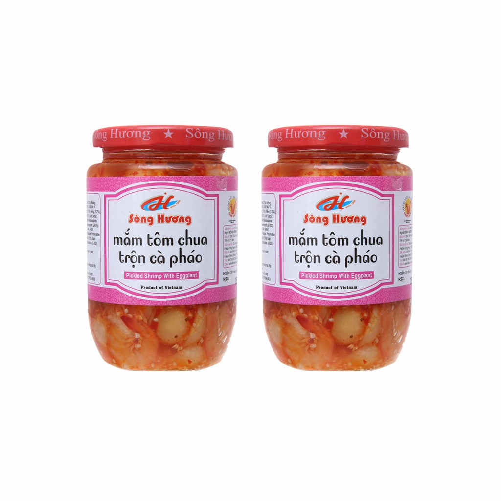 2 Hũ Mắm Tôm Chua Trộn Cà Pháo Sông Hương Foods Hũ 430g - Ăn kèm cơm , bún , phở , mì tôm , bánh chưng , thịt nướng