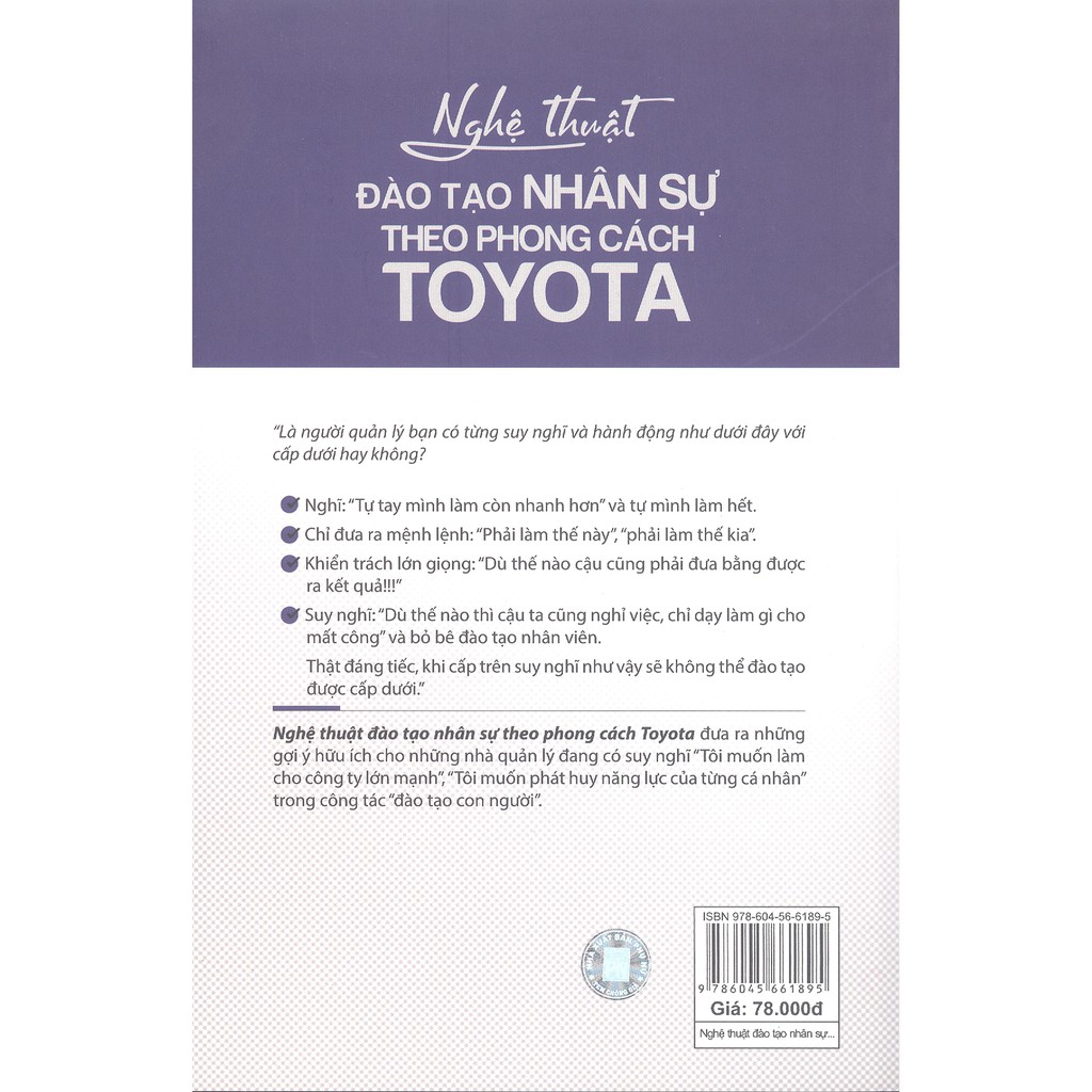 Sách - Nghệ Thuật Đào Tạo Nhân Sự Theo Phong Cách Toyota (Tái Bản)
