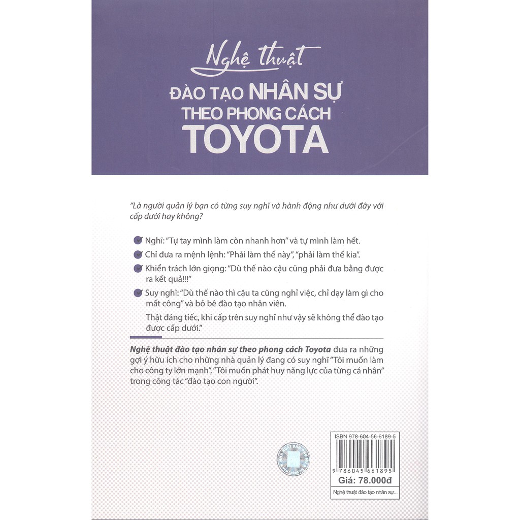 Sách - Nghệ Thuật Đào Tạo Nhân Sự Theo Phong Cách Toyota (Tái Bản) | BigBuy360 - bigbuy360.vn