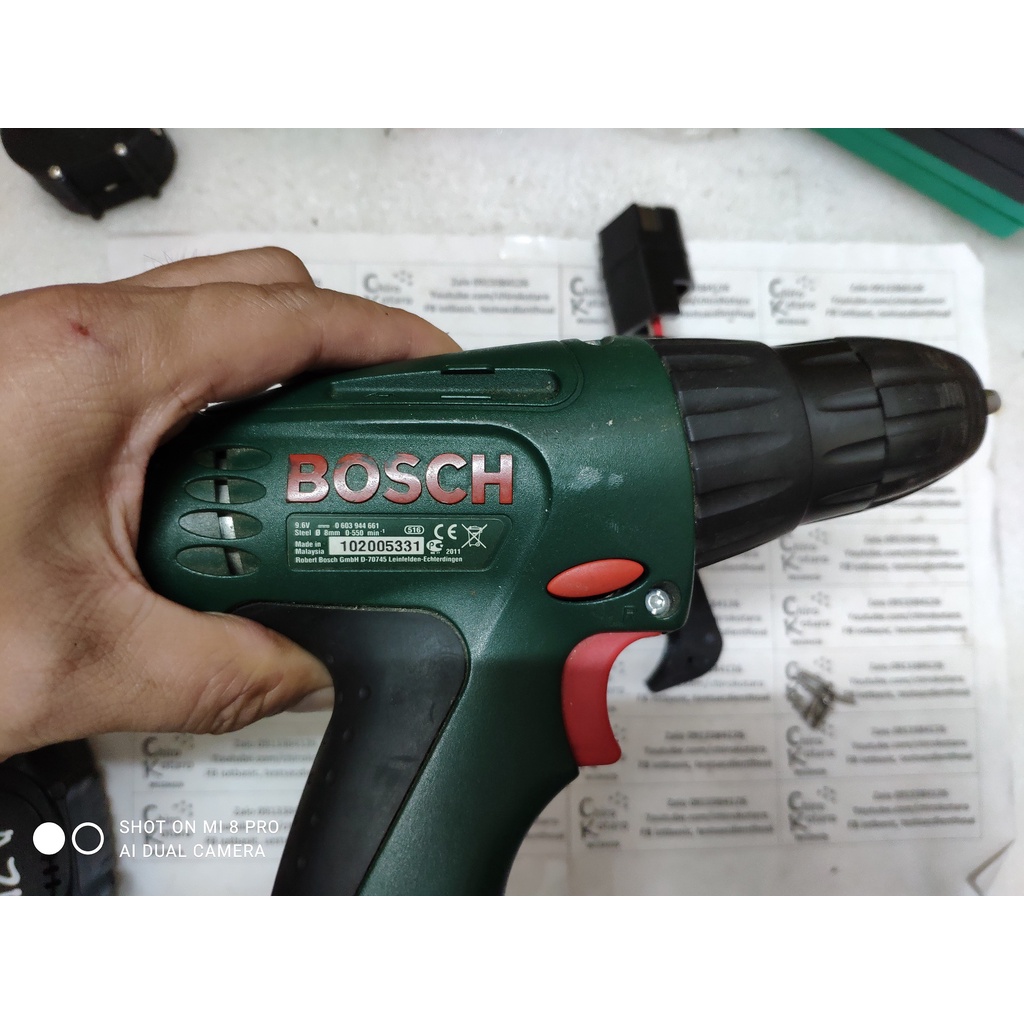 Đế chuyển pin máy khoan, vit Bosch 9.6V NiCD sang dùng hộp pin cài Makita