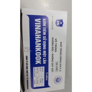 Bơm tiêm Vinahankook 5cc/ml / kim 23 (100 cái/hộp)
