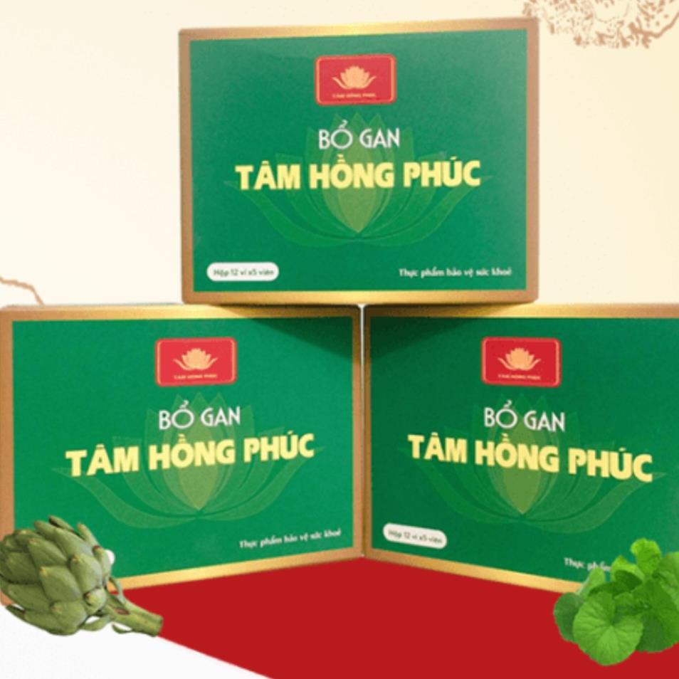 Bổ gan Tâm Hồng Phúc - hỗ trợ thanh nhiệt, giải độc gan, tăng cường chức năng gan (Hộp 60 viên)