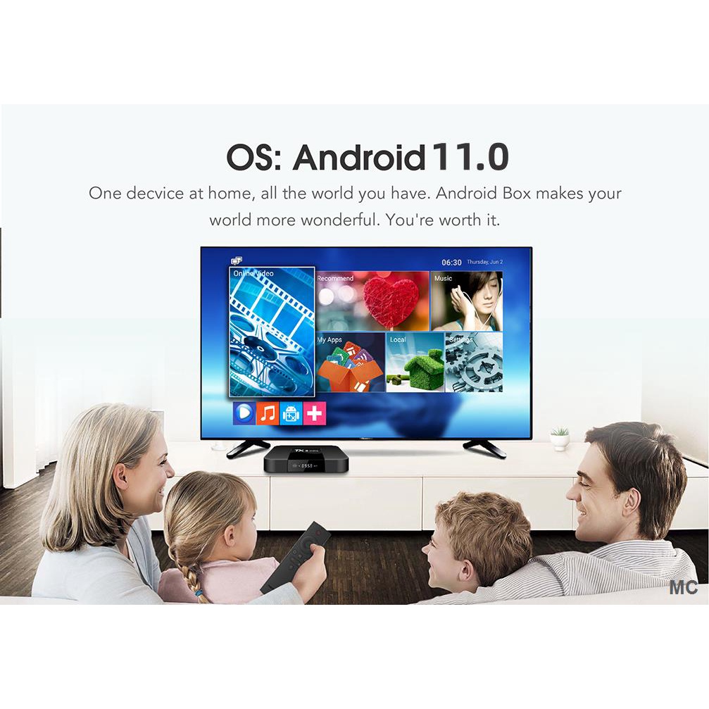 Tv Box TANIX TX3 mini Android 11.0 Amlogic S905W wifi 4K H.265 pk TX6 4G+32G 2G+16G 1G+8G chất lượng cao
