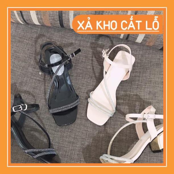 Giày Sandal cao gót phối kim sa, chiến binh xinh và cực đẹp phammang2305 thoitrang9253