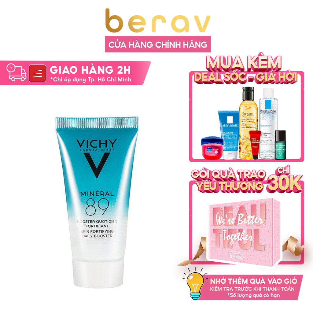 [15ml] Dưỡng chất Vichy giàu khoáng chất Mineral 89 giúp da sáng mịn và căng mượt  Mineral 89 15ml