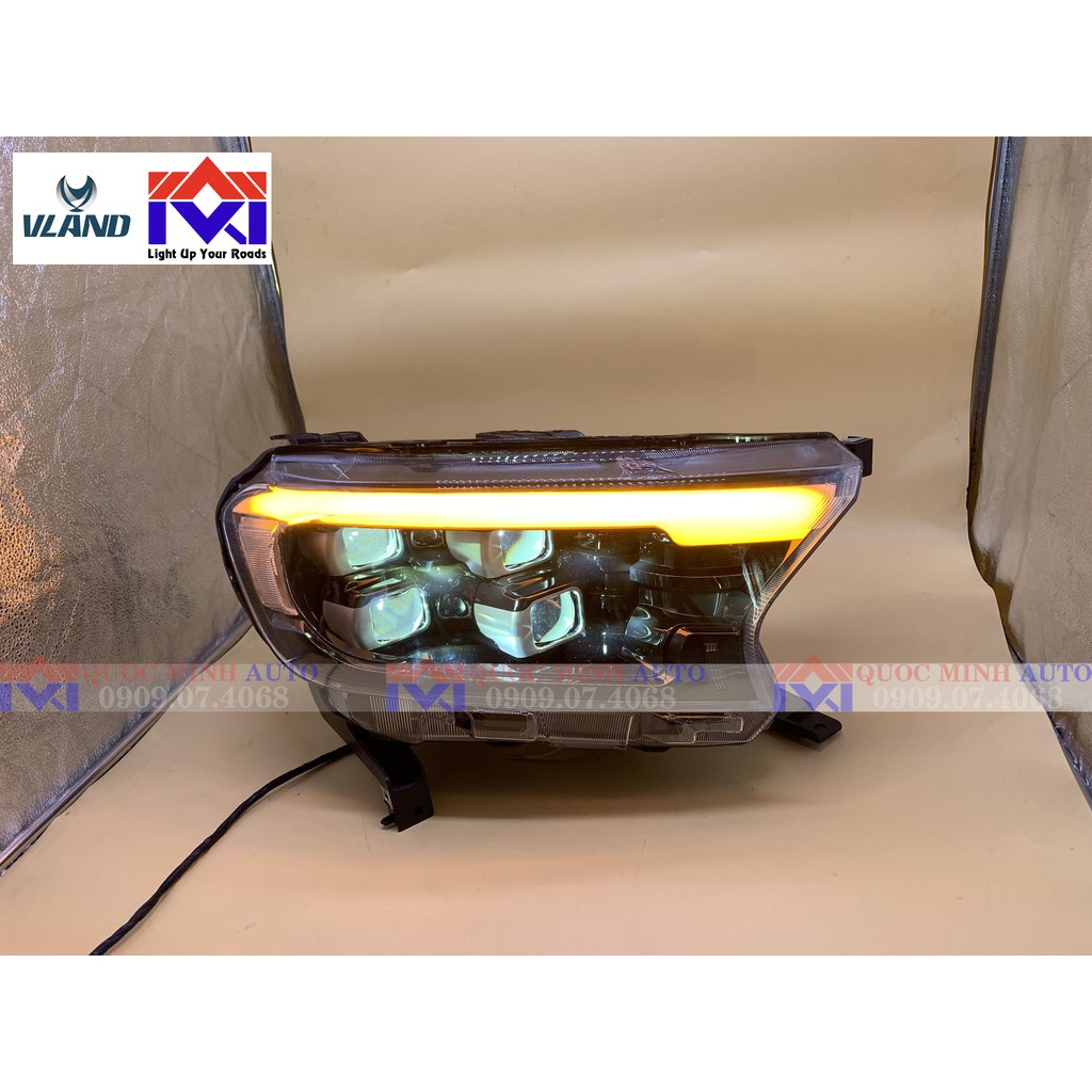 Đèn pha cho Ford Ranger/Everest 2015-2019 mẫu 4 gương cầu
