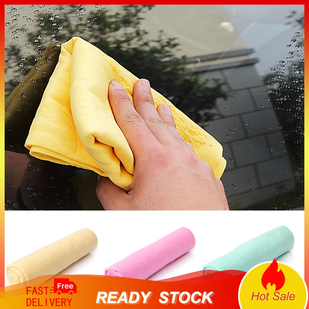 Khăn Da Sơn Dương Thấm Hút Tốt Chuyên Dụng Vệ Sinh Xe Hơi