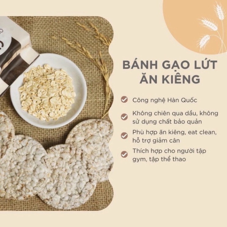BÁNH GẠO LỨT NGŨ CỐC NGUYÊN HẠT ĂN KIÊNG HEALTHY HABITS 60g/ HỖ TRỢ SIẾT CƠ, EAT CLEAN, GIẢM CÂN