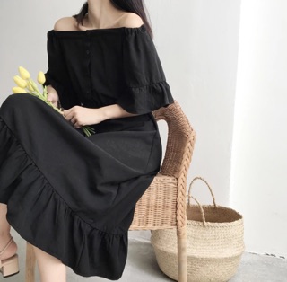 VÁY TRỄ VAI ĐUÔI CÁ SIÊU XINH