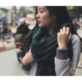 Khăn len dày màu trơn siêu ấm