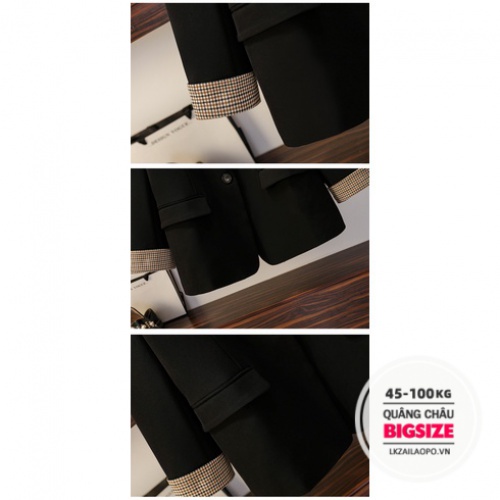 BIGSIZE Nữ (45-100kg) Áo vest nữ blazer khoác đen dáng rộng thiết kế trẻ trung thanh lịch - Phong cách Hàn Quốc - quảng châu cao cấp | BigBuy360 - bigbuy360.vn