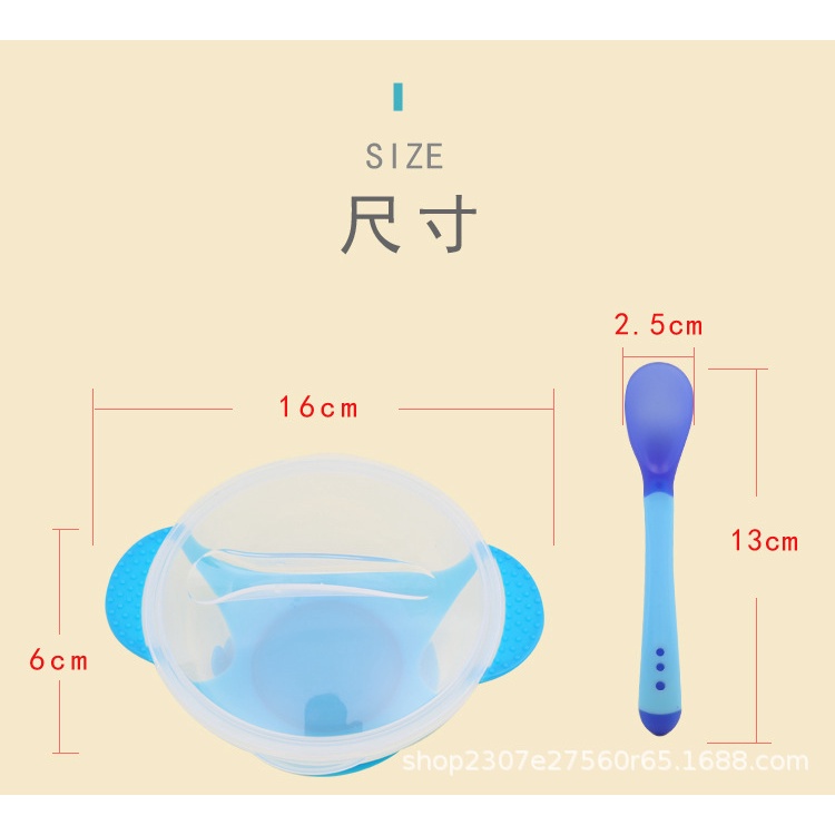 Bộ Tô Và Muỗng Ăn Bằng Silicon Chống Rơi Chịu Nhiệt Độ Cao Cho Bé silicone