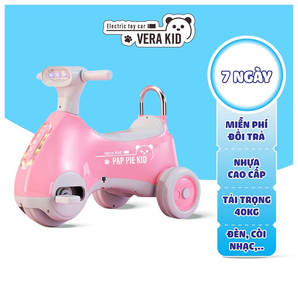 Xe điện cho bé, Xe điện cao cấp trẻ em 3IN1 Vera Kid