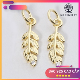 Charm bạc chiếc lá treo