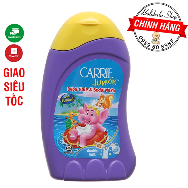 Tắm gội cho bé Carrie Junior tinh chất sữa 280g