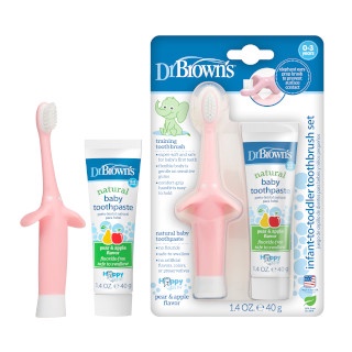 Combo bàn chải đánh răng, kem đánh răng organic drbrowns