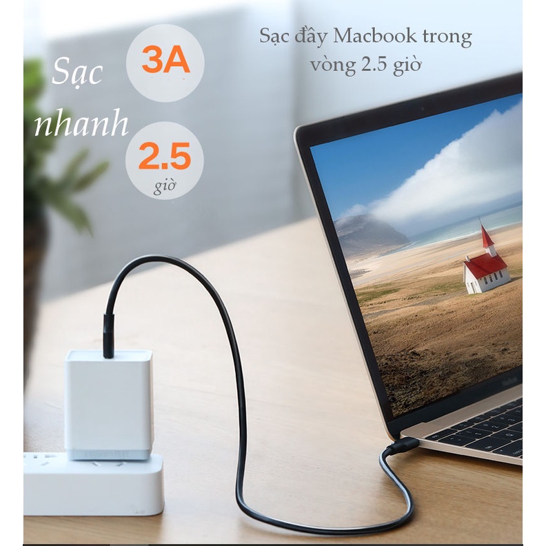Dây sạc nhanh 2 cổng Type C UGREEN US286