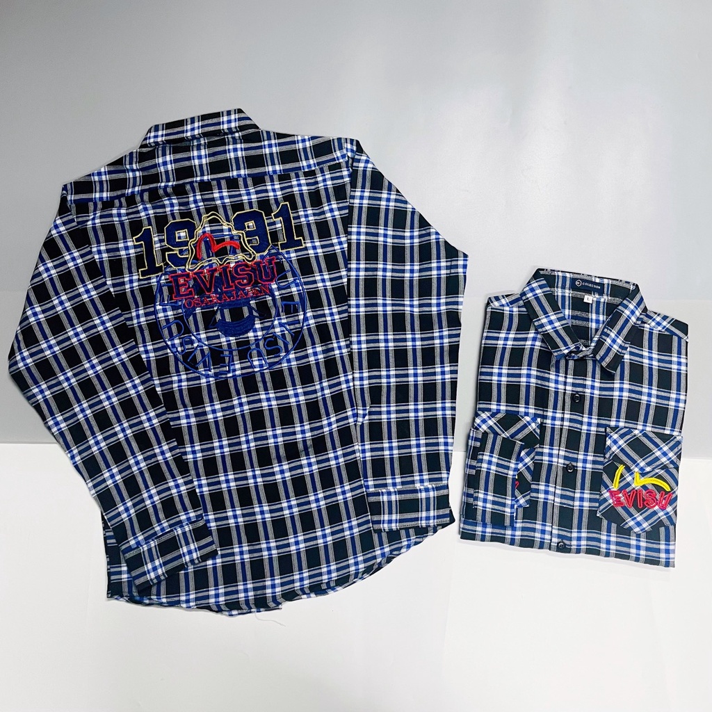 Áo sơ mi nam tay dài vải nỉ caro thêu lưng mẫu mới đẹp hot trend nhiều màu cao cấp-AHFASHION