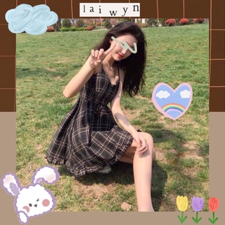 Váy hai dây kẻ (order taobao)