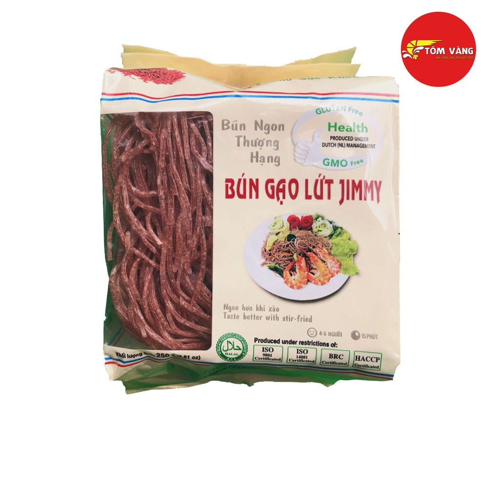 Bún Gạo Lứt Jimmy - Bún Gạo Trắng Jimmy - Bún Bò Huế Jimmy (gói 250gr)-Tôm Vàng | BigBuy360 - bigbuy360.vn