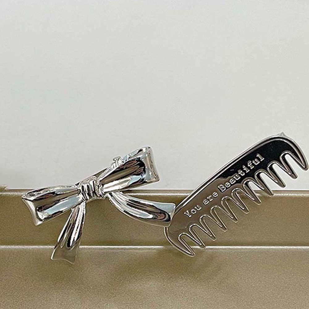 Kẹp Tóc Hình Lược Phong Cách Harajuku Thanh Lịch Cho Nữ|Kẹp Tóc Màu Tím Xinh Xắn Thời Trang|Áo Kiểu Hàn Quốc Thiết Kế Trẻ Trung Cá Tính