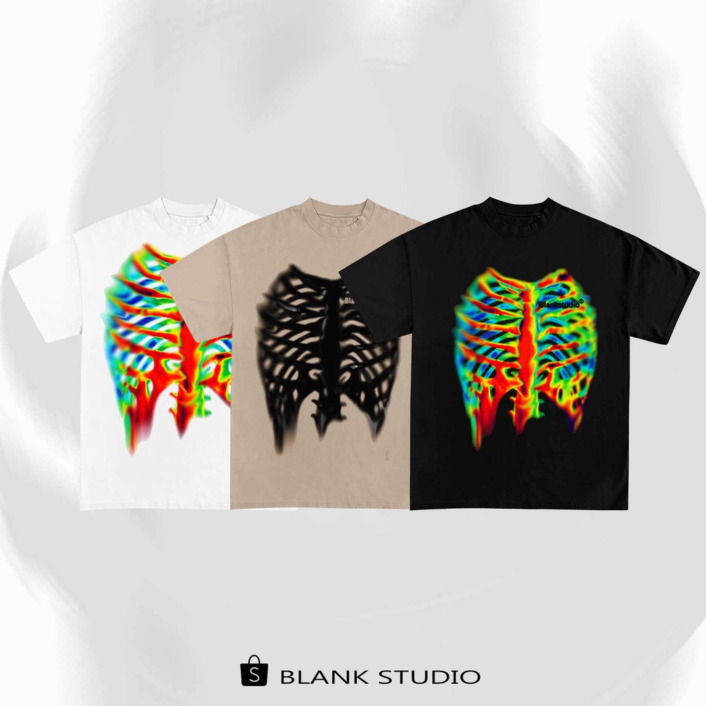 BLANK | Áo Thun BONE Tay Lỡ Unisex - Đen/Trắng/Cafe Sữa Cổ Tròn