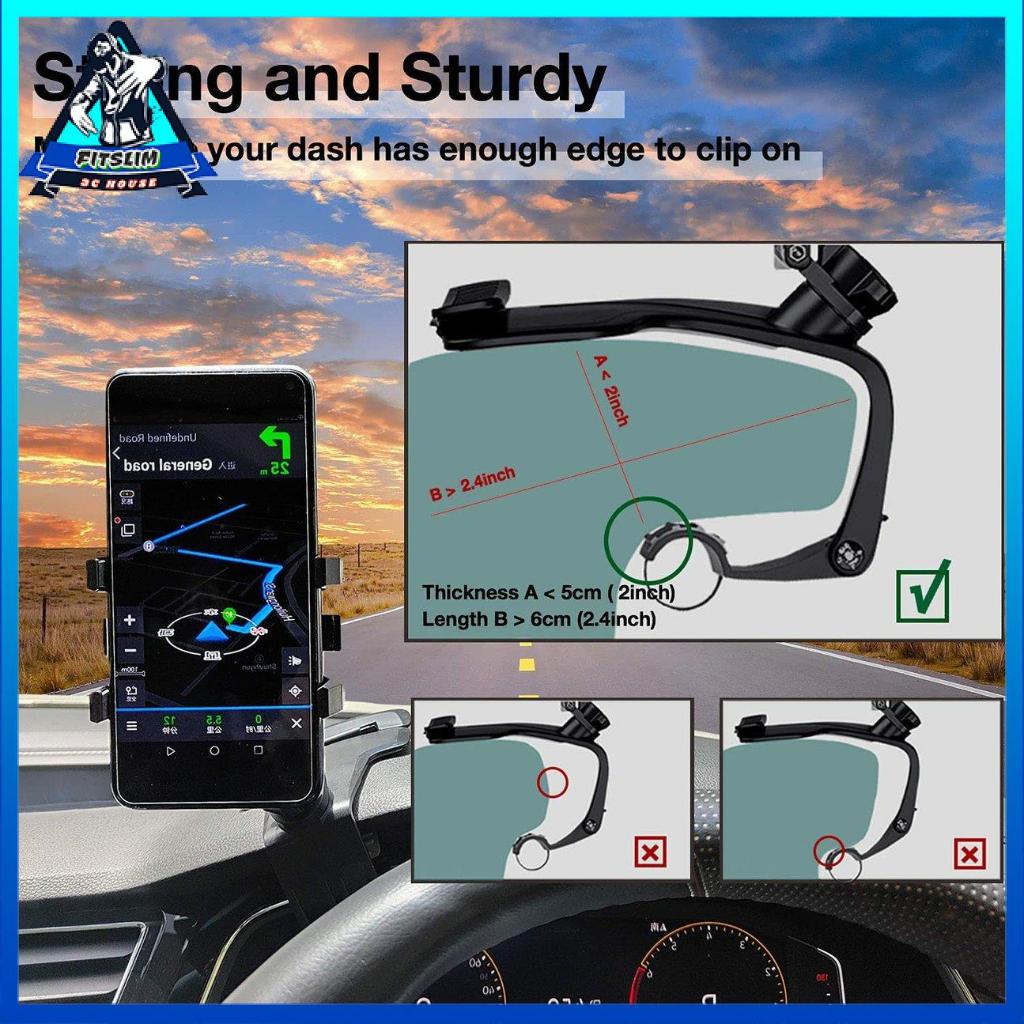 Giá đỡ điện thoại xoay 1200 độ gắn xe hơi tiện dụng