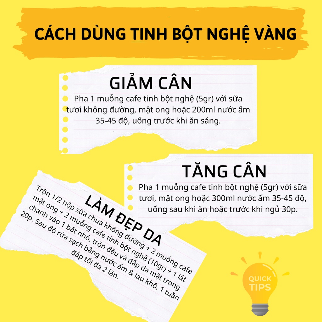 Tinh bột nghệ vàng nguyên chất, giàu hàm lượng curcumin tốt cho sức khỏe, hỗ trợ tiêu hóa, làm đẹp da - OANH THỊ - 450GR