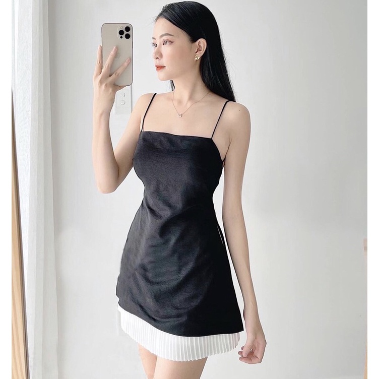 Áo lụa hở lưng (hình thật trải sàn)