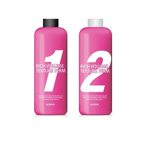 Uốn thảo dược mugens uốn nóng  và uốn lạnh (Hàn Quốc) mugens rich volume texture perm 2 x 500ml