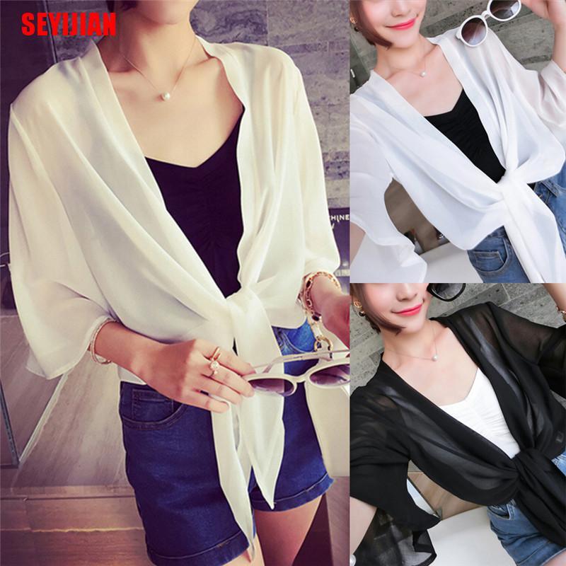 Vỏ Bọc Cardigan Chống Nắng Chất Liệu Chiffon Thời Trang Mùa Hè Cho Nữ