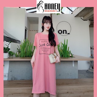 Đầm Bầu Váy Bầu Thun Cotton Dáng Suông Mùa Hè Công Sở Đi Chơi Đẹp HD2650 Honey Mommy