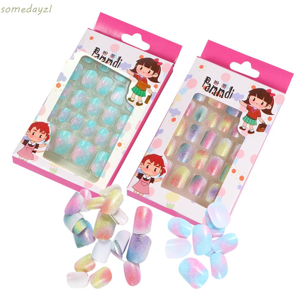 [Hàng mới về] Móng tay giả họa tiết hoạt hình xinh xắn dành cho trẻ em