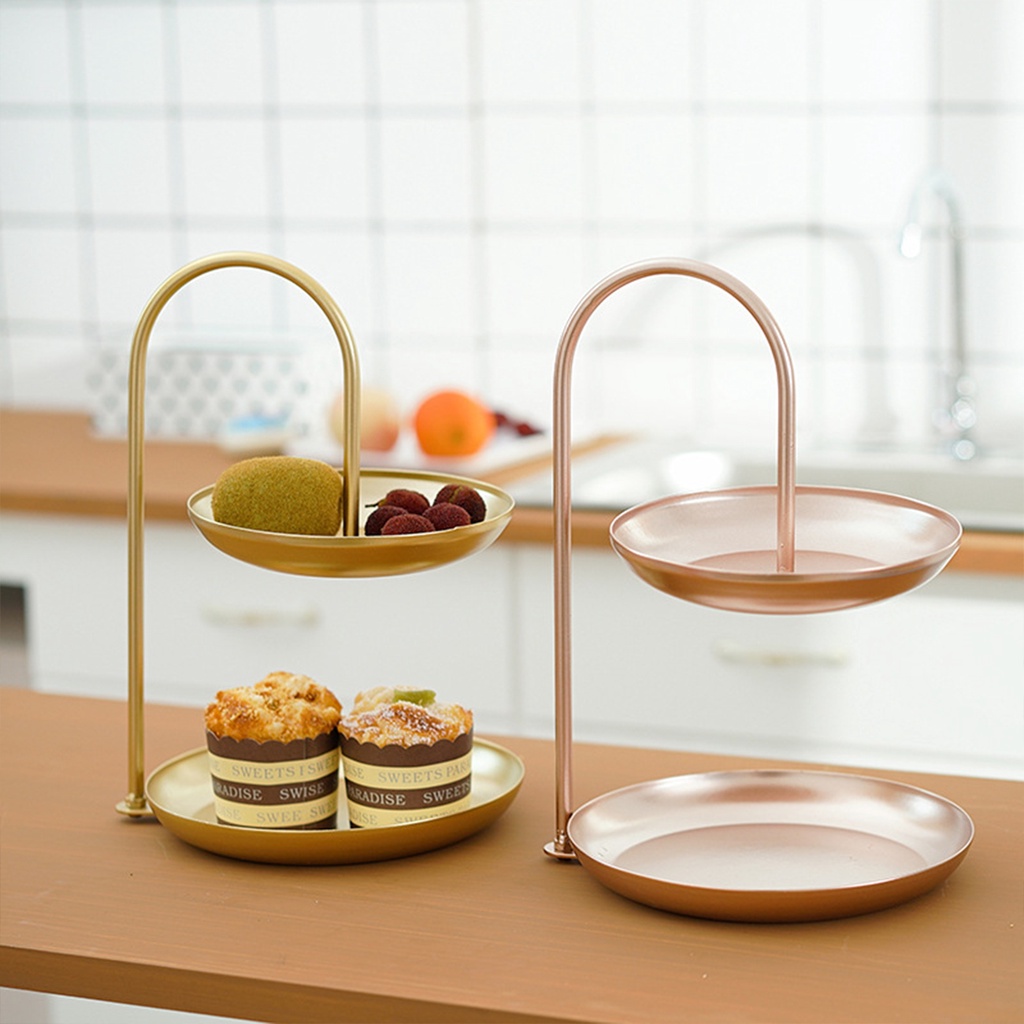 Khay 2 Tầng Đựng Bánh Kẹo/Trái Cây/Trang Sức Cho Tiệc Cưới