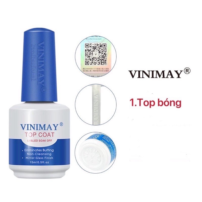 Sơn bóng vinimay,Top bóng vinimay 15ml chính hãng