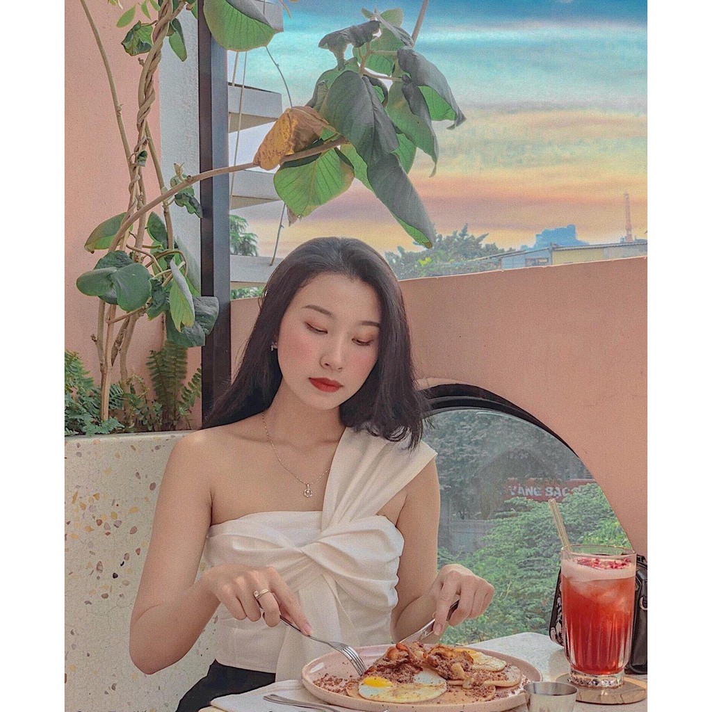 Áo kiểu đắp nơ xinh xắn